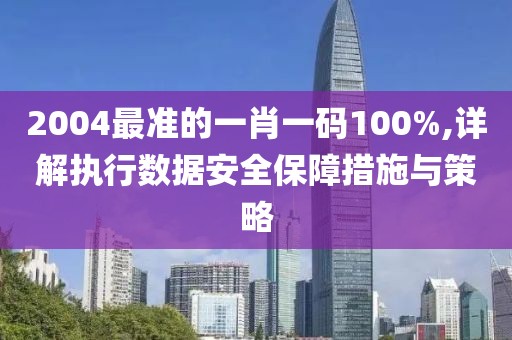 2004最准的一肖一码100%,详解执行数据安全保障措施与策略