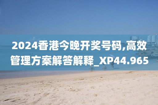 2024香港今晚开奖号码,高效管理方案解答解释_XP44.965