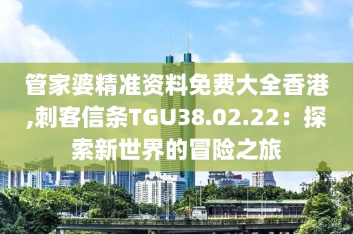 管家婆精准资料免费大全香港,刺客信条TGU38.02.22：探索新世界的冒险之旅