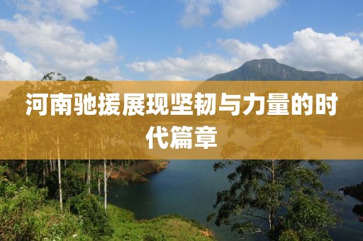 河南驰援展现坚韧与力量的时代篇章