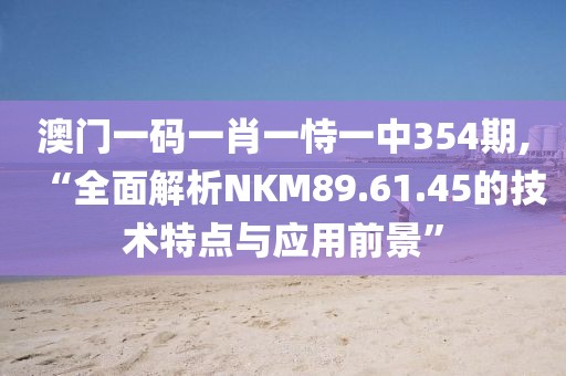 澳门一码一肖一恃一中354期,“全面解析NKM89.61.45的技术特点与应用前景”