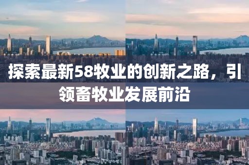 探索最新58牧业的创新之路，引领畜牧业发展前沿