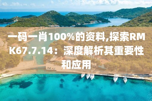 一码一肖100%的资料,探索RMK67.7.14：深度解析其重要性和应用