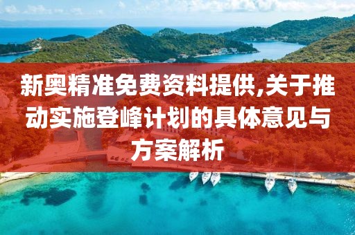 新奥精准免费资料提供,关于推动实施登峰计划的具体意见与方案解析