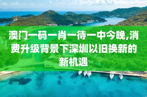 澳门一码一肖一待一中今晚,消费升级背景下深圳以旧换新的新机遇