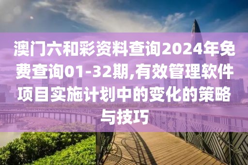 澳门六和彩资料查询2024年免费查询01-32期,有效管理软件项目实施计划中的变化的策略与技巧