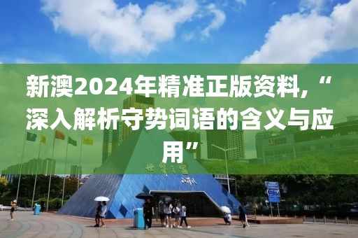 新澳2024年精准正版资料,“深入解析守势词语的含义与应用”