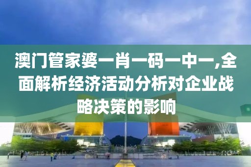 澳门管家婆一肖一码一中一,全面解析经济活动分析对企业战略决策的影响