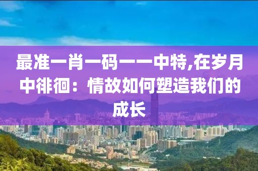 最准一肖一码一一中特,在岁月中徘徊：情故如何塑造我们的成长