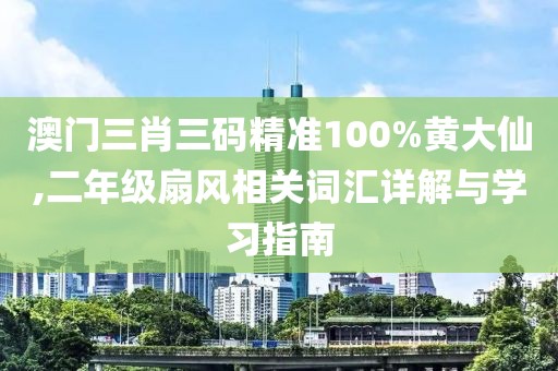 澳门三肖三码精准100%黄大仙,二年级扇风相关词汇详解与学习指南