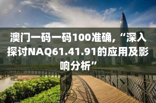 澳门一码一码100准确,“深入探讨NAQ61.41.91的应用及影响分析”