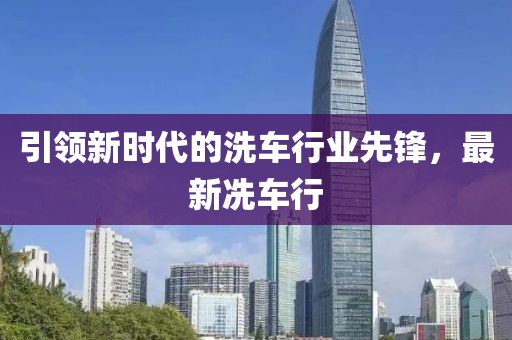 引领新时代的洗车行业先锋，最新冼车行