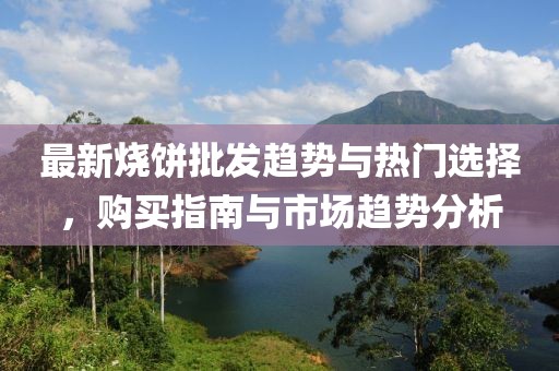 最新烧饼批发趋势与热门选择，购买指南与市场趋势分析