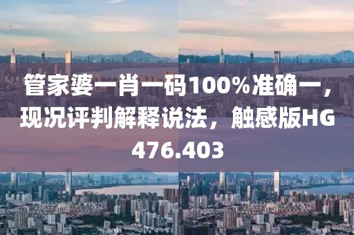 管家婆一肖一码100%准确一，现况评判解释说法，触感版HG476.403
