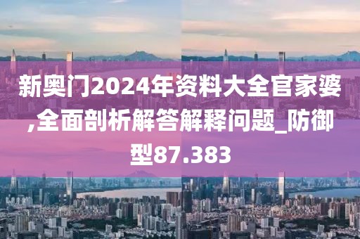 新奥门2024年资料大全官家婆,全面剖析解答解释问题_防御型87.383