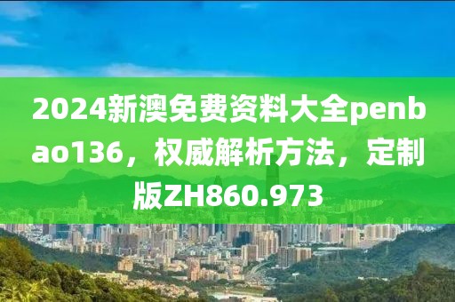 2024新澳免费资料大全penbao136，权威解析方法，定制版ZH860.973