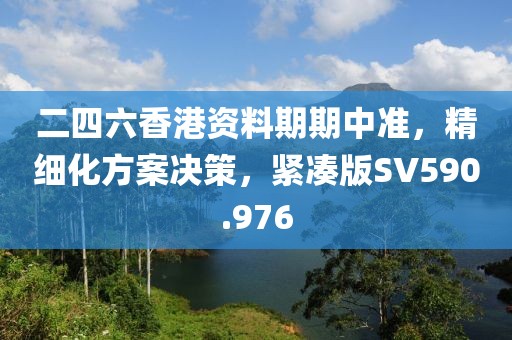 二四六香港资料期期中准，精细化方案决策，紧凑版SV590.976