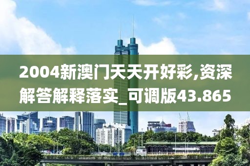 2004新澳门天天开好彩,资深解答解释落实_可调版43.865