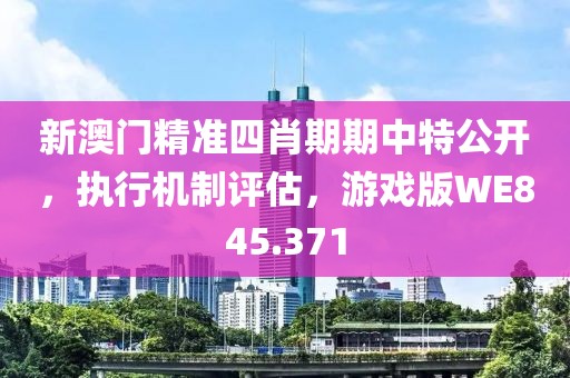 新澳门精准四肖期期中特公开，执行机制评估，游戏版WE845.371