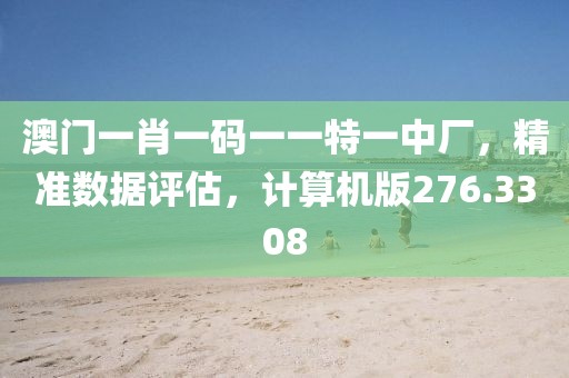 澳门一肖一码一一特一中厂，精准数据评估，计算机版276.3308