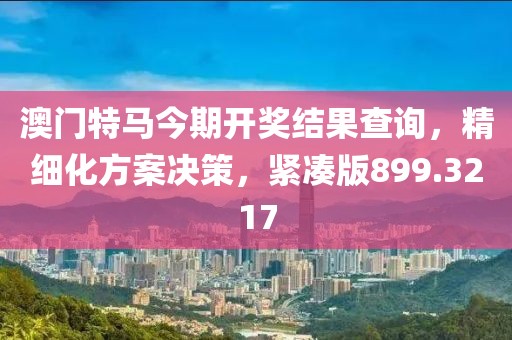 澳门特马今期开奖结果查询，精细化方案决策，紧凑版899.3217