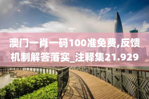 澳门一肖一码100准免费,反馈机制解答落实_注释集21.929