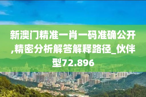 新澳门精准一肖一码准确公开,精密分析解答解释路径_伙伴型72.896