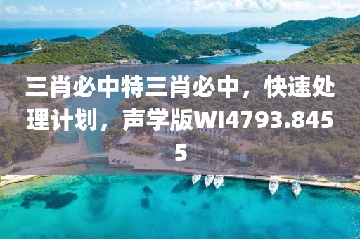 三肖必中特三肖必中，快速处理计划，声学版WI4793.8455