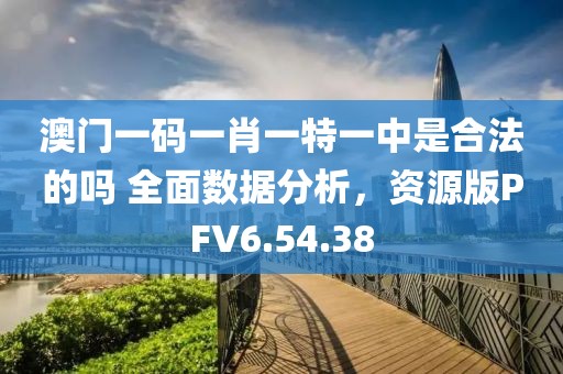 澳门一码一肖一特一中是合法的吗 全面数据分析，资源版PFV6.54.38