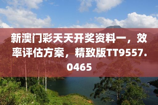新澳门彩天天开奖资料一，效率评估方案，精致版TT9557.0465
