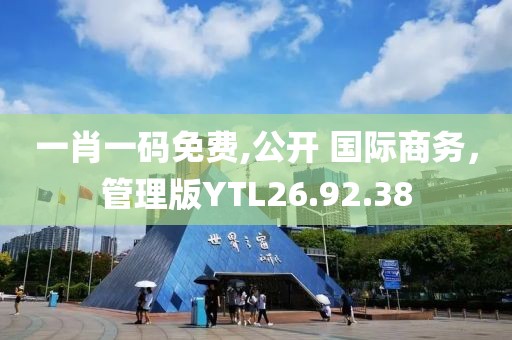 一肖一码免费,公开 国际商务，管理版YTL26.92.38
