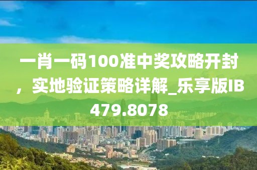 一肖一码100准中奖攻略开封，实地验证策略详解_乐享版IB479.8078