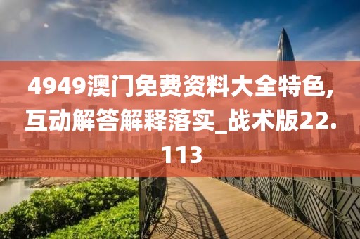 4949澳门免费资料大全特色,互动解答解释落实_战术版22.113