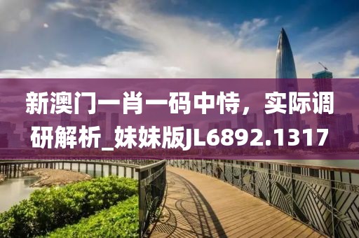 新澳门一肖一码中恃，实际调研解析_妹妹版JL6892.1317