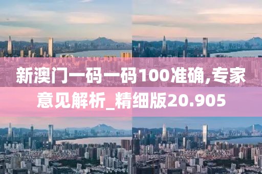 新澳门一码一码100准确,专家意见解析_精细版20.905