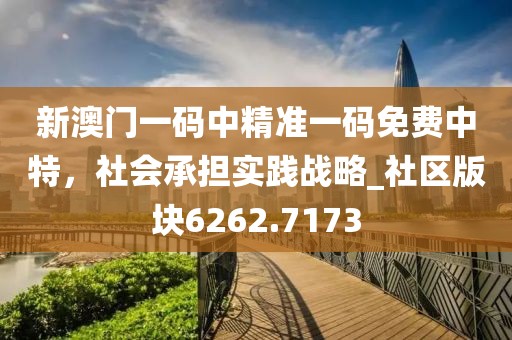 新澳门一码中精准一码免费中特，社会承担实践战略_社区版块6262.7173