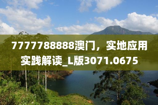 7777788888澳门，实地应用实践解读_L版3071.0675