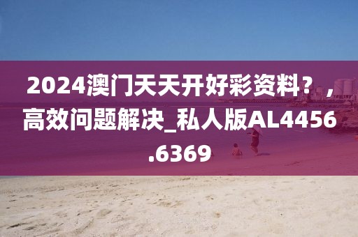 2024澳门天天开好彩资料？，高效问题解决_私人版AL4456.6369