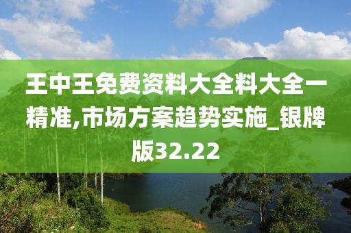 王中王免费资料大全料大全一精准,市场方案趋势实施_银牌版32.22