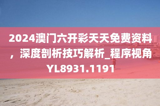 2024澳门六开彩天天免费资料，深度剖析技巧解析_程序视角YL8931.1191