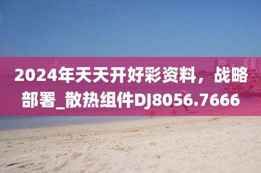 2024年天天开好彩资料，战略部署_散热组件DJ8056.7666