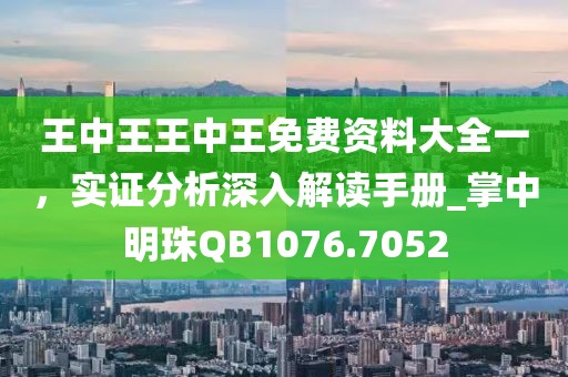 王中王王中王免费资料大全一，实证分析深入解读手册_掌中明珠QB1076.7052