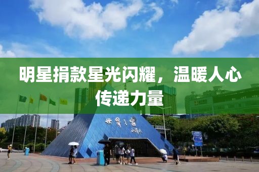 明星捐款星光闪耀，温暖人心传递力量