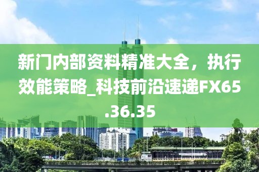 新门内部资料精准大全，执行效能策略_科技前沿速递FX65.36.35