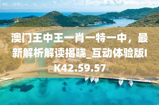 澳门王中王一肖一特一中，最新解析解读揭晓_互动体验版IK42.59.57