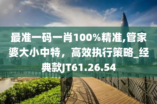 最准一码一肖100%精准,管家婆大小中特，高效执行策略_经典款JT61.26.54