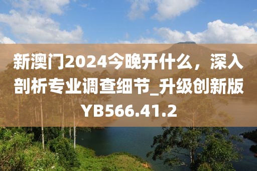 新澳门2024今晚开什么，深入剖析专业调查细节_升级创新版YB566.41.2