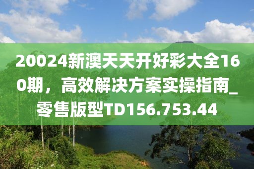 20024新澳天天开好彩大全160期，高效解决方案实操指南_零售版型TD156.753.44