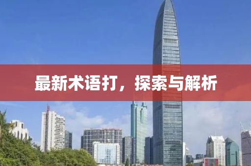 最新术语打，探索与解析