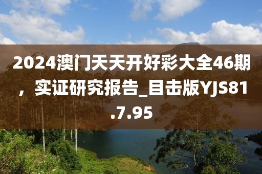 2024澳门天天开好彩大全46期，实证研究报告_目击版YJS81.7.95